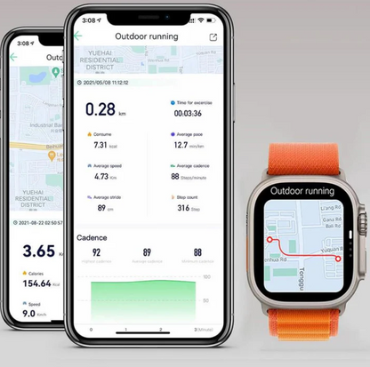 Ceas Inteligent Series Ultra cu 2 Brățări + Monitorizare Completă + AirPods Pro 2 Cadou