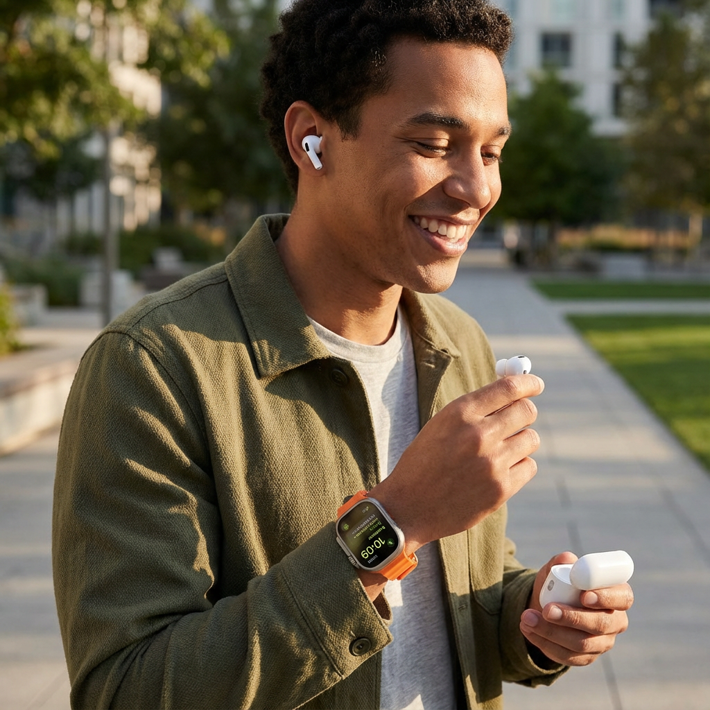 Ceas Inteligent Series Ultra cu 2 Brățări + Monitorizare Completă + AirPods Pro 2 Cadou