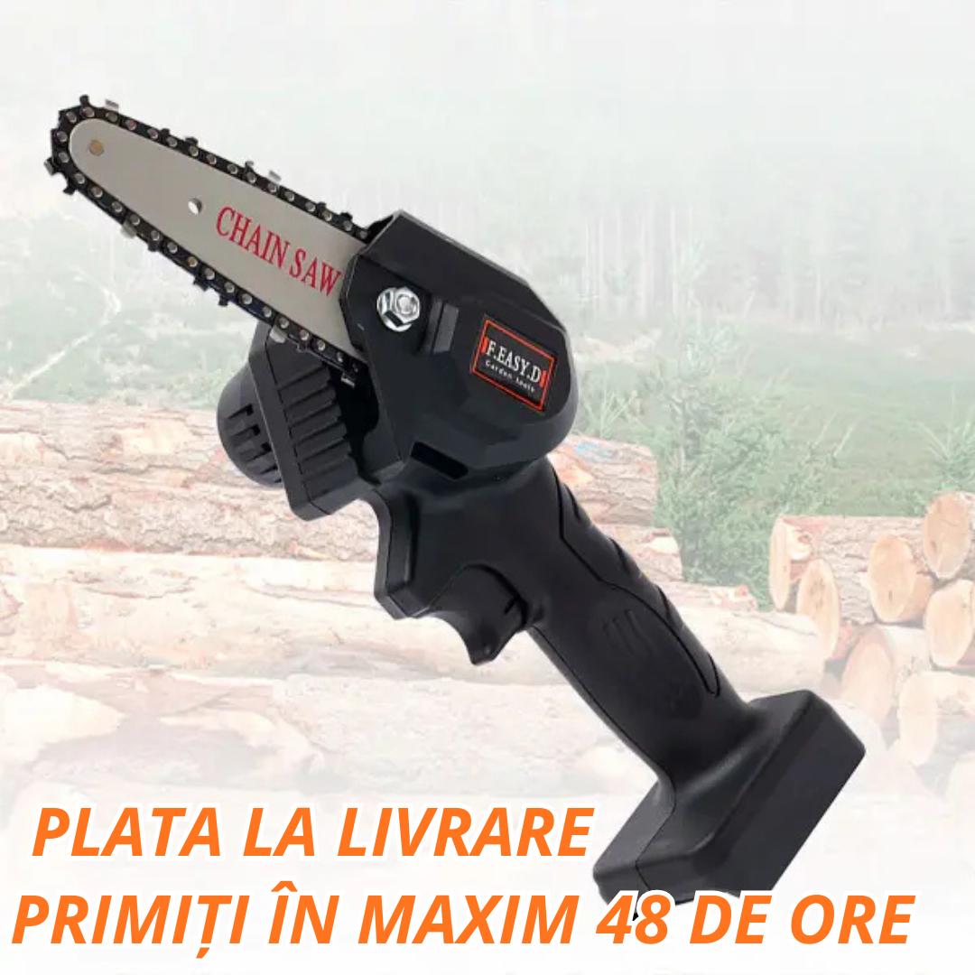 🔥 50% REDUCERE – Mini ferăstrău cu lanț profesional | Tăiere ușoară, rapidă și fără efort! + Mănușă din oțel GRATUITĂ