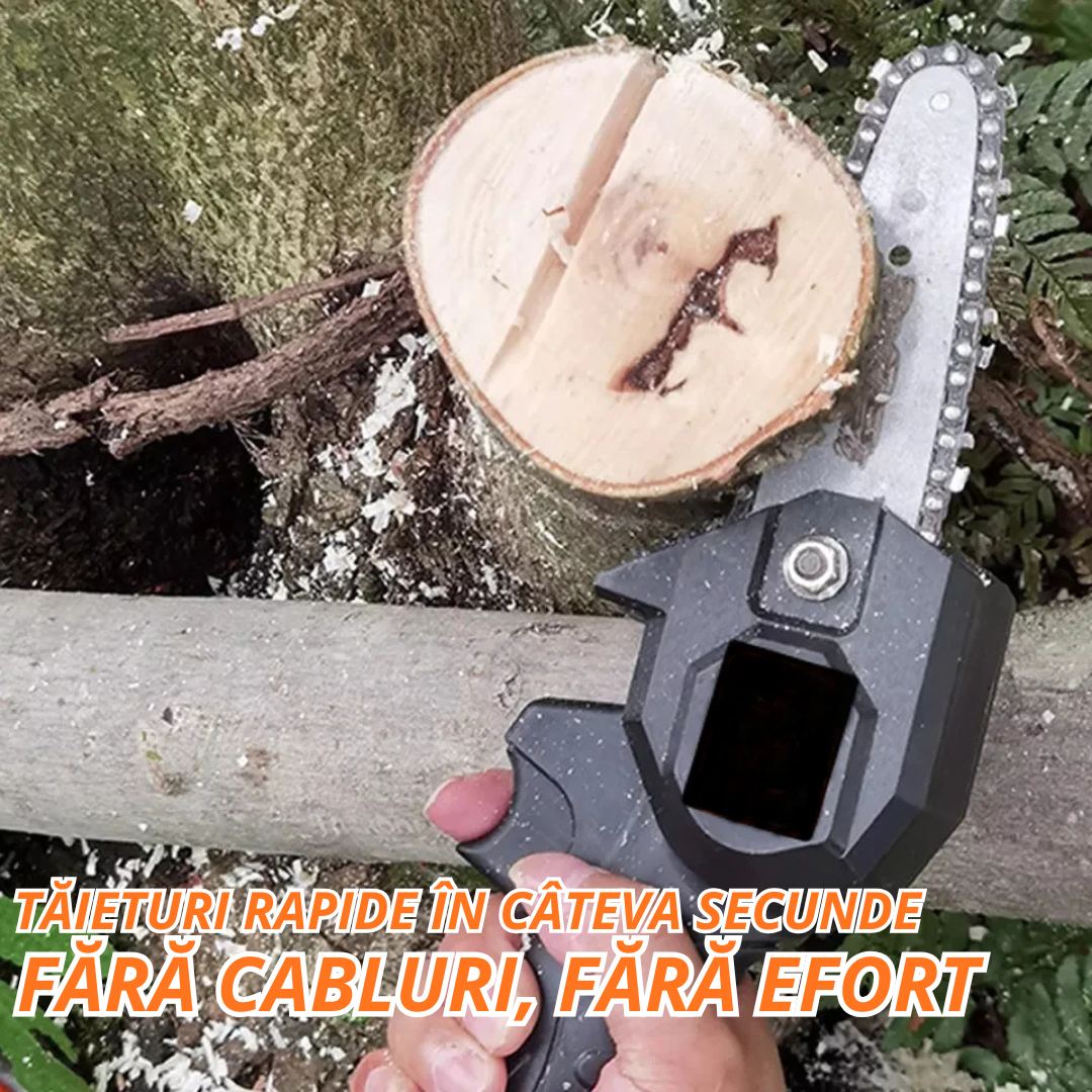 🔥 50% REDUCERE – Mini ferăstrău cu lanț profesional | Tăiere ușoară, rapidă și fără efort! + Mănușă din oțel GRATUITĂ
